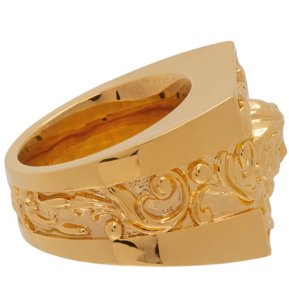 VERSACE Gold Western Barocco Signet Ring - Picture 8 of 9